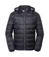 440M Russell Athletic Hooded Nano Padded Jacket Black colour image